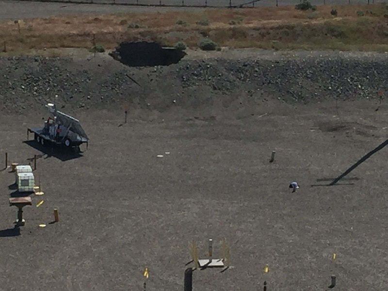 A section of an underground storage tunnel in a plutonium uranium extraction (PUREX) plant collapsed A section of an underground storage tunnel in a plutonium uranium extraction (PUREX) plant collapsed