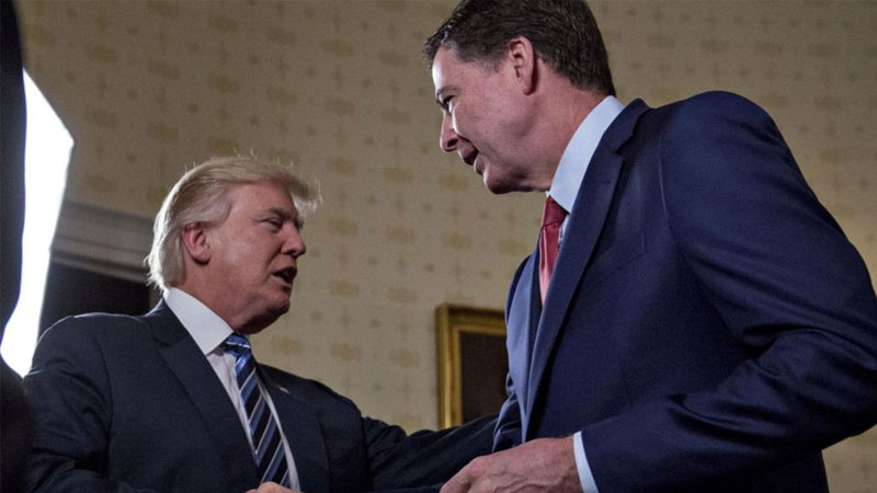 Donald Trump "terminated and removed" FBI Director James Comey Donald Trump "terminated and removed" FBI Director James Comey