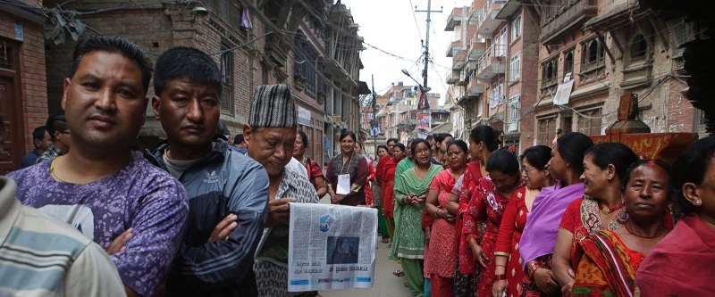 Nearly five million Nepalis on Sunday are voting in the first phase of the much awaited local elections Nearly five million Nepalis on Sunday are voting in the first phase of the much awaited local elections