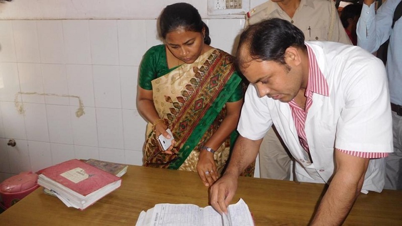 Deduction of a day's salary of the Chief Medical Officer for not being present during her inspection Deduction of a day's salary of the Chief Medical Officer for not being present during her inspection