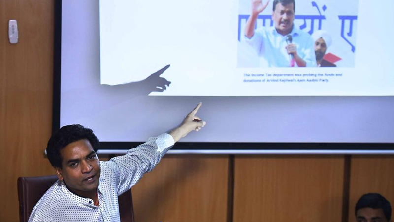 Kapil Mishra alleges hawala connection with Kejriwal, AAP refutes Kapil Mishra alleges hawala connection with Kejriwal, AAP refutes