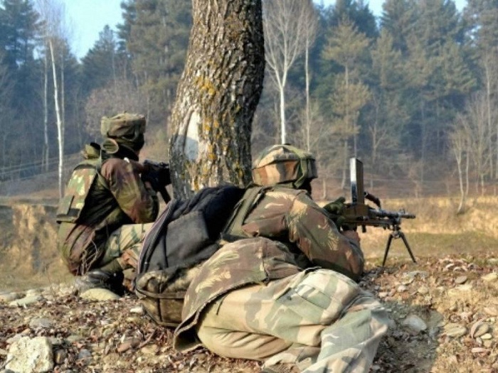Three militants were killed and an Army Major was injured Three militants were killed and an Army Major was injured