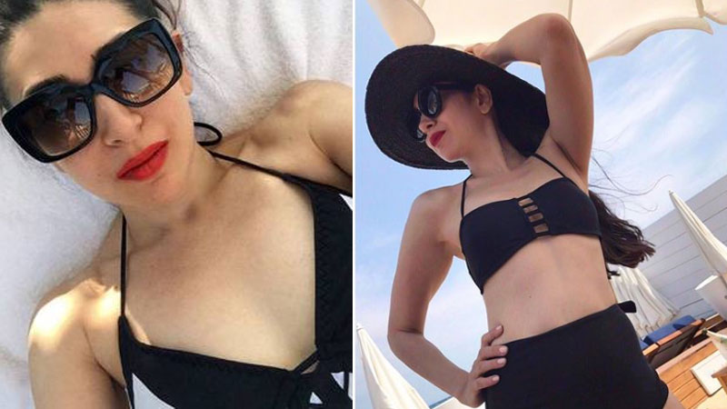 Stunning Karisma Kapoor in Black Bikini Stunning Karisma Kapoor in Black Bikini