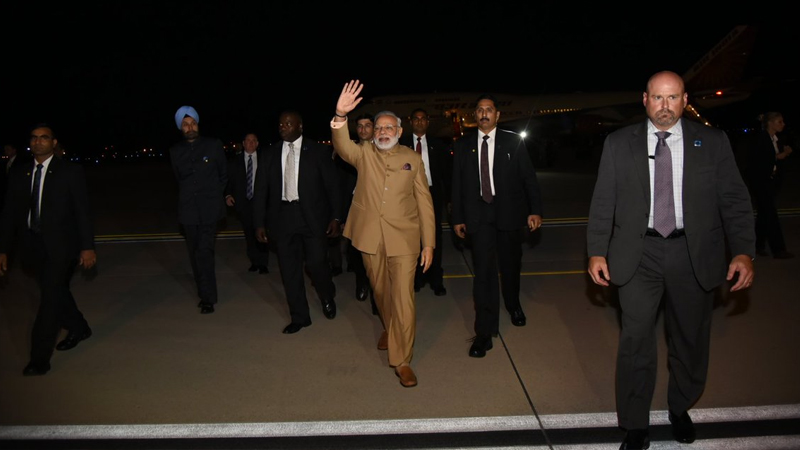 PM Narendra Modi arrives in US for first face-to-face talks with President Donald Trump PM Narendra Modi arrives in US for first face-to-face talks with President Donald Trump