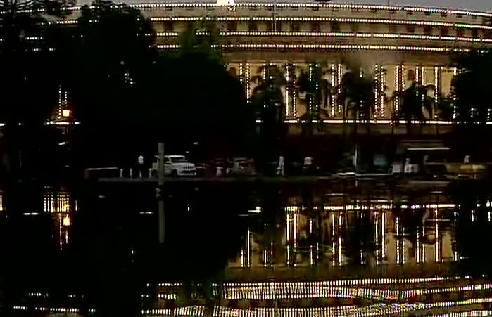 Parliament decked up for GST rollout in India Parliament decked up for GST rollout in India