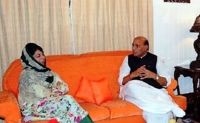 Jammu and Kashmir Chief Minister Mehbooba Mufti met Union Home Minister Rajnath Singh Jammu and Kashmir Chief Minister Mehbooba Mufti met Union Home Minister Rajnath Singh