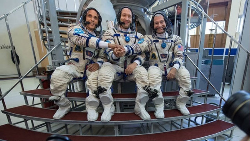 NASA's Mark Vande Hei, Joe Acaba and Alexander Misurkin arrive at ISS NASA's Mark Vande Hei, Joe Acaba and Alexander Misurkin arrive at ISS