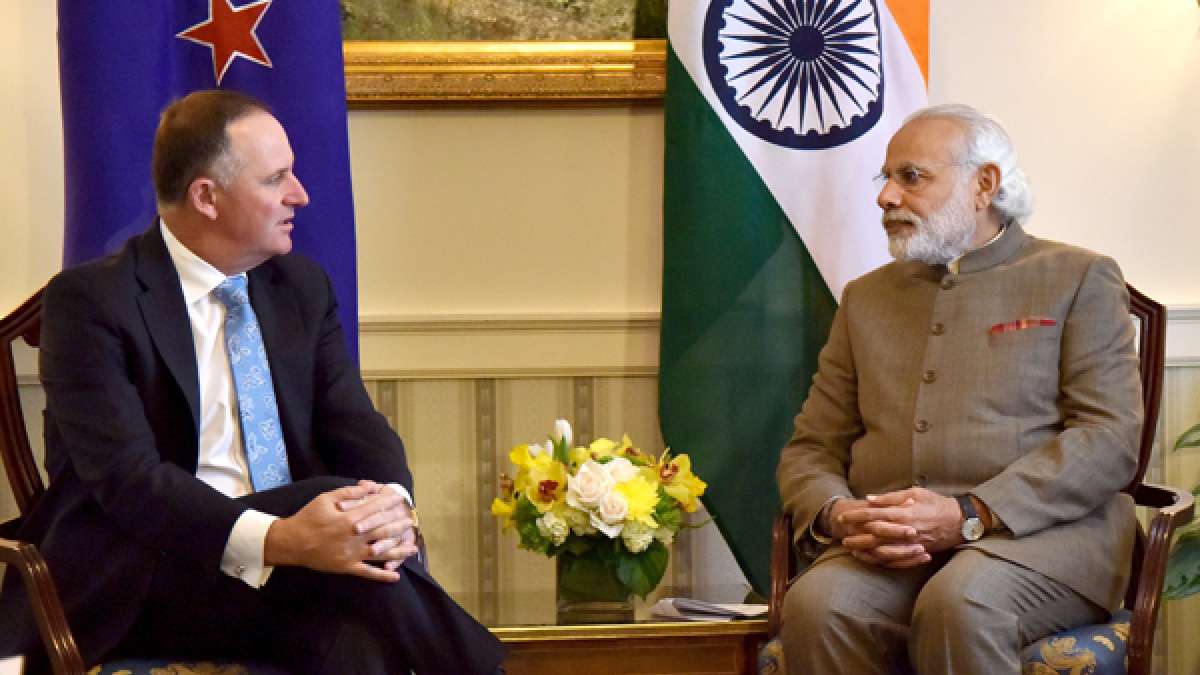 New Zealand PM John Key with PM Narendra Modi in Washington DC New Zealand PM John Key with PM Narendra Modi in Washington DC
