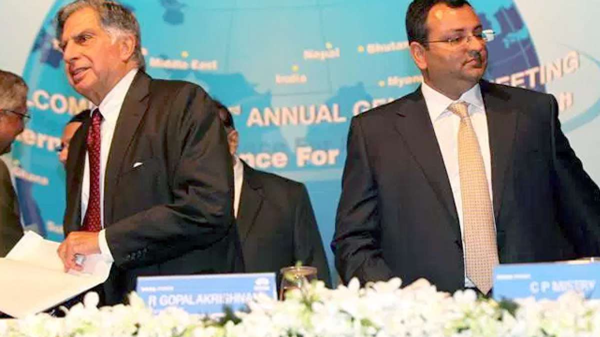 Cyrus Mistry and Ratan Tata during a meeting Cyrus Mistry and Ratan Tata during a meeting