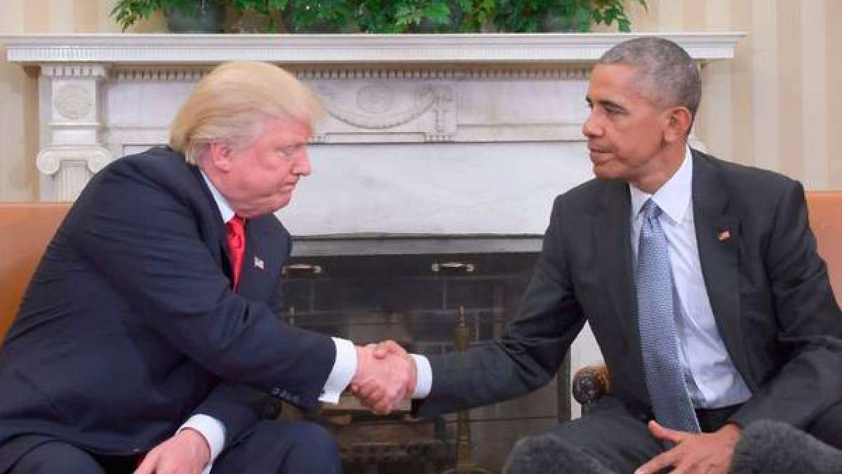 Barack Obama with Donald Trump at White House Barack Obama with Donald Trump at White House
