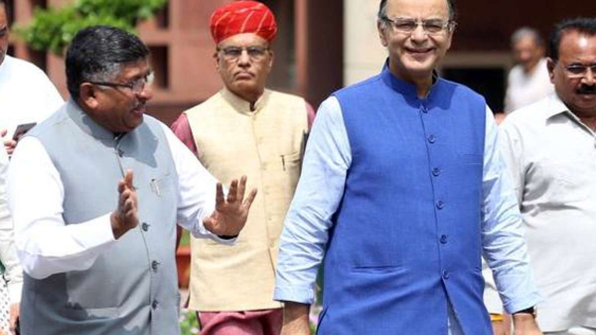 Arun Jaitley outside Parliament Arun Jaitley outside Parliament