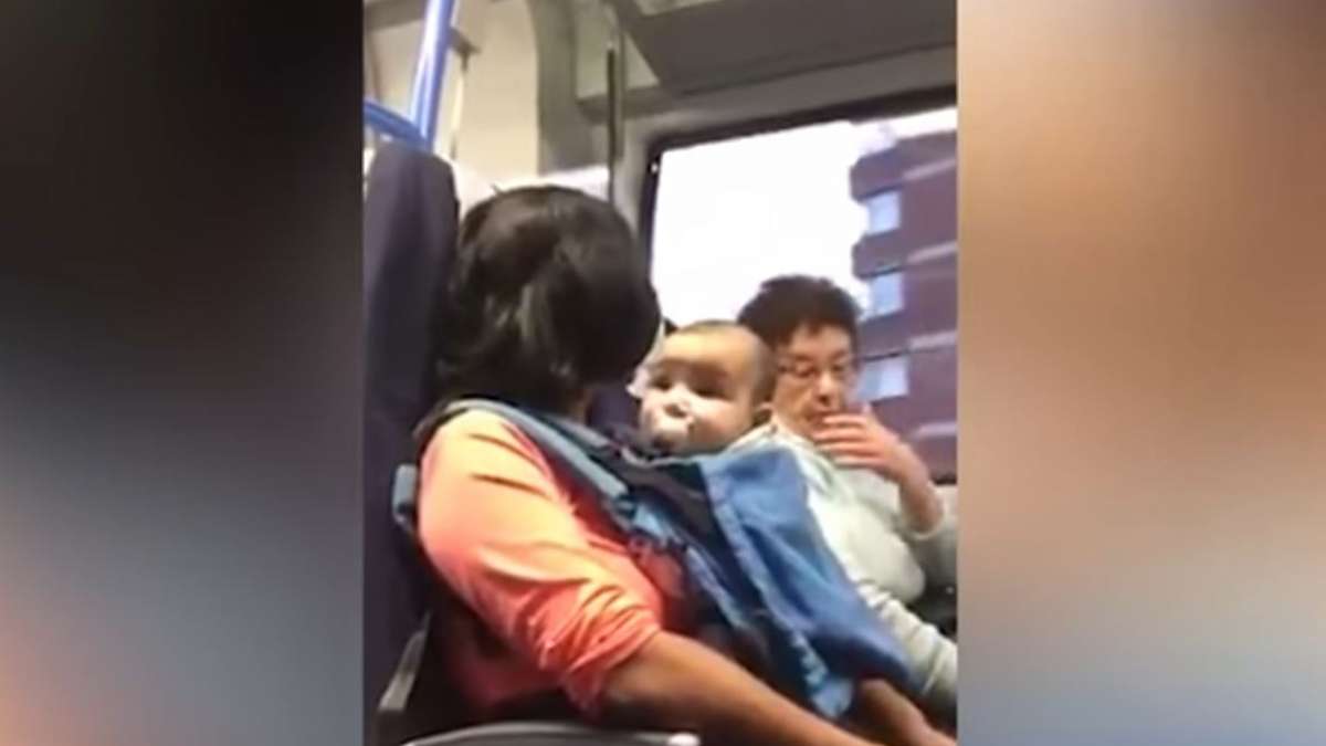 Mum pestered on train for carrying baby Mum pestered on train for carrying baby