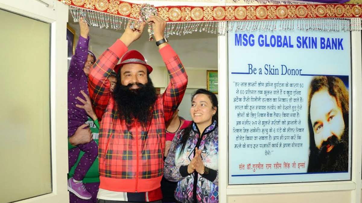 Gurmeet Ram Rahim Singh Ji Insan innaugurating skin bank in Sirsa Gurmeet Ram Rahim Singh Ji Insan innaugurating skin bank in Sirsa