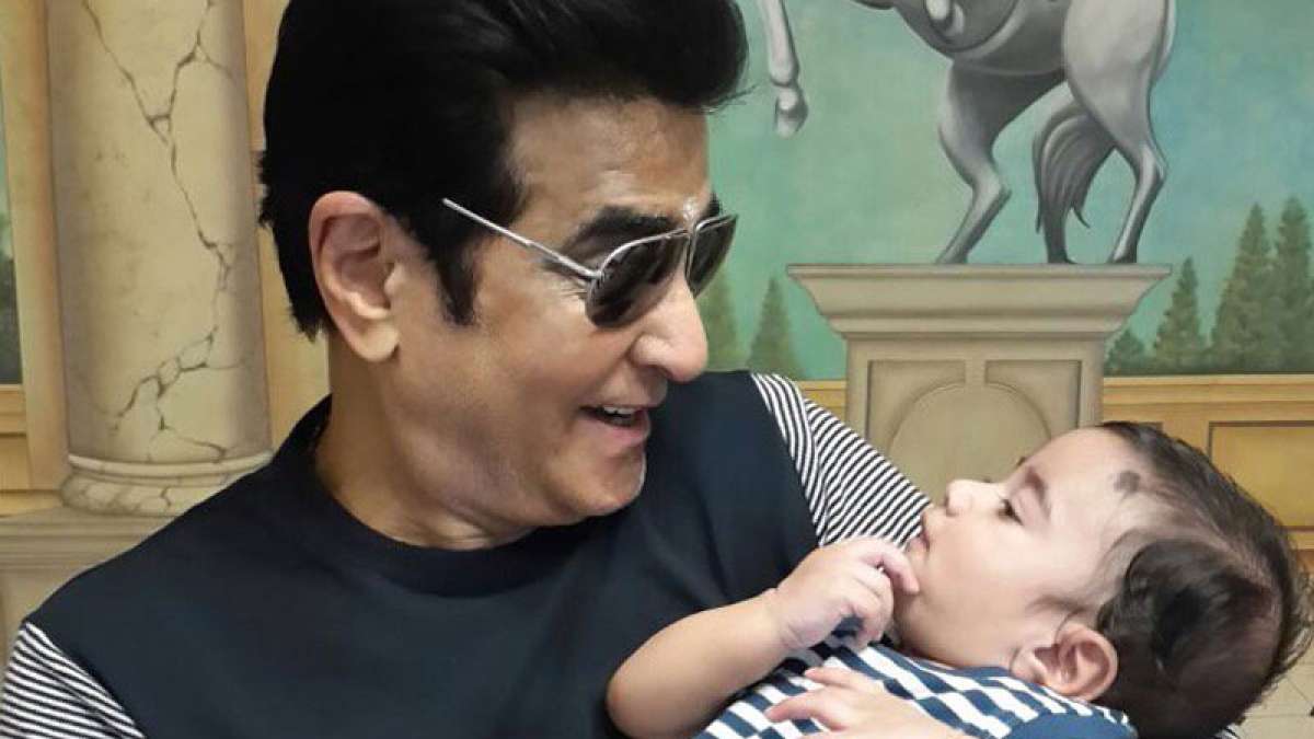 Jeetendra with Tusshar Kapoor's son Laksshay Jeetendra with Tusshar Kapoor's son Laksshay