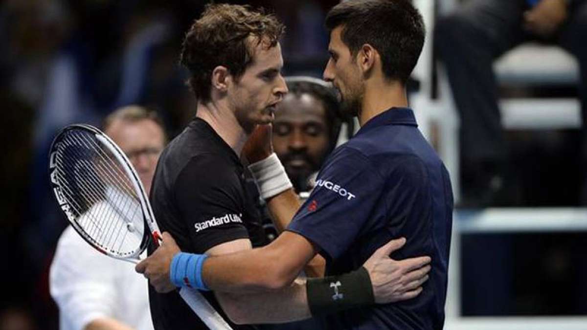 Andy Murray with Novak Djokovic Andy Murray with Novak Djokovic