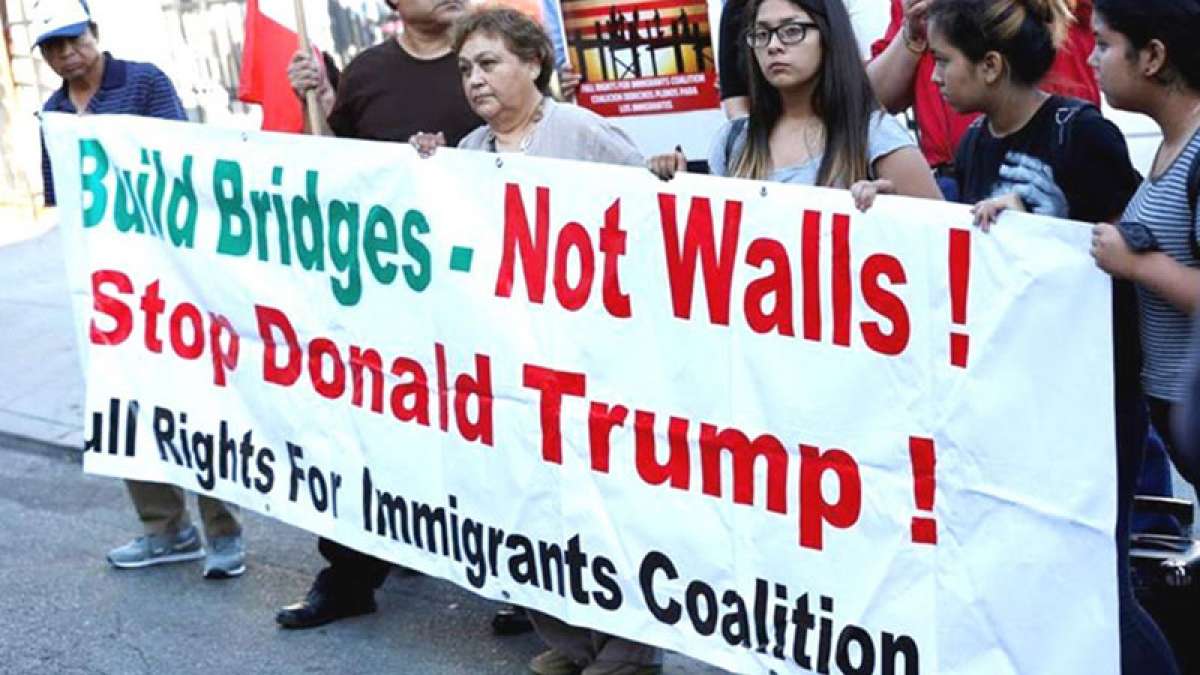 Protest against Donald Trump immigration policies Protest against Donald Trump immigration policies