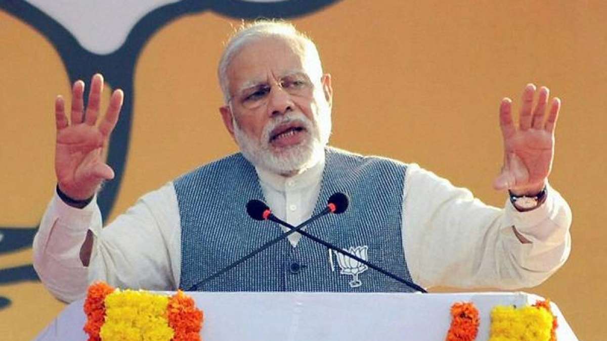 Prime Minister Narendra Modi during an election rally in Goa Prime Minister Narendra Modi during an election rally in Goa