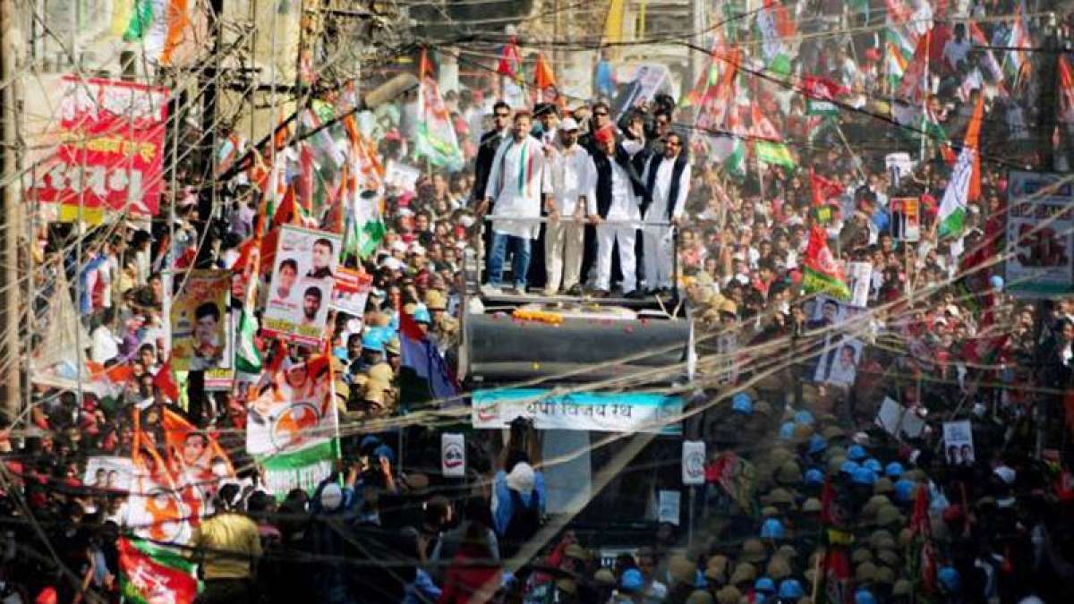 Road shows held to ask for votes during UP Elections Road shows held to ask for votes during UP Elections
