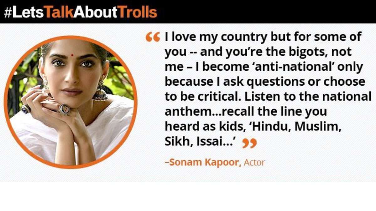 Actress Sonam Kapoor gets trolled over national anthem Actress Sonam Kapoor gets trolled over national anthem
