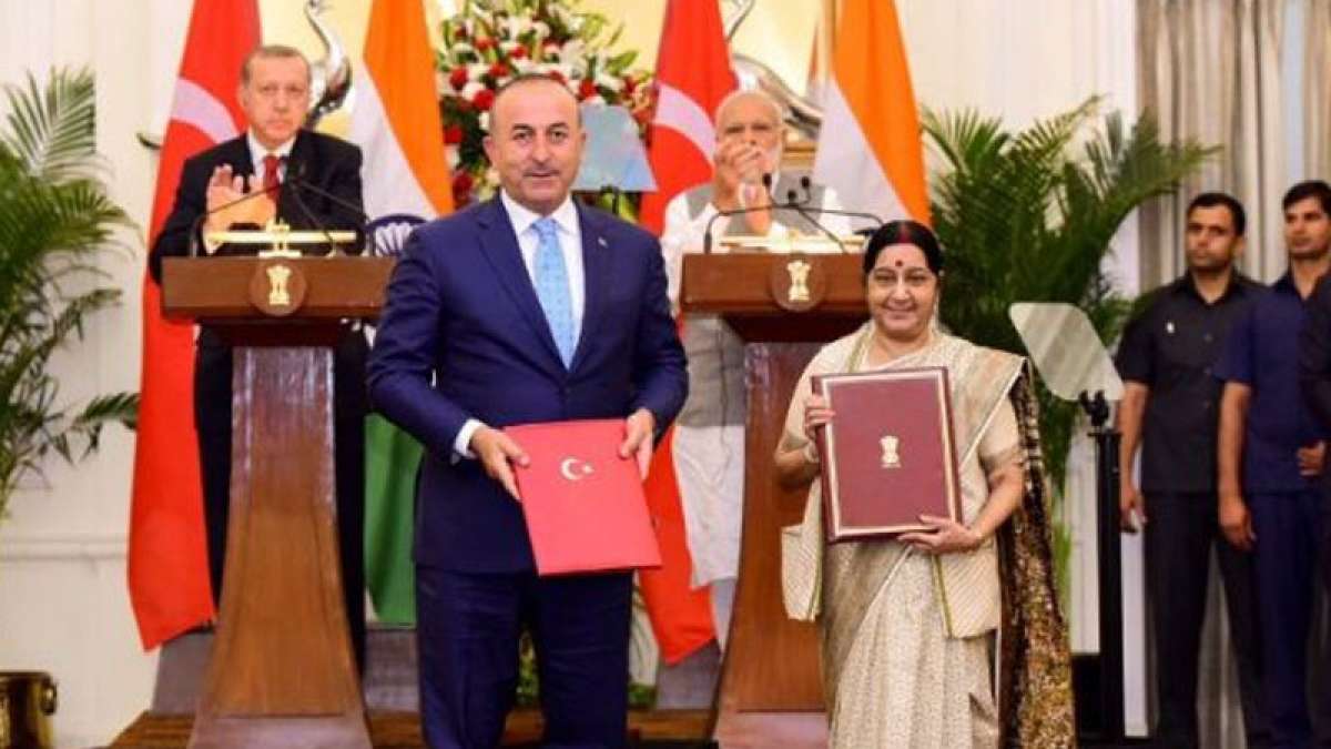 India and Turkey sign three agreement on Monday (May 1) India and Turkey sign three agreement on Monday (May 1)