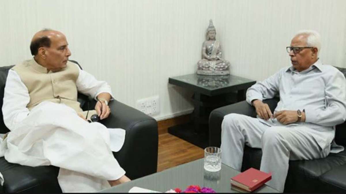 Rajnath Singh meets with NN Vohra Rajnath Singh meets with NN Vohra