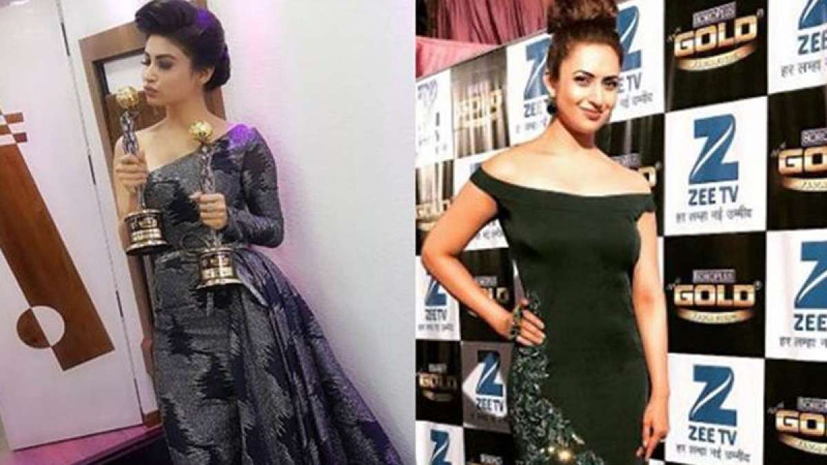 Zee Gold Awards 2017: Mouni Roy and Divyanka during the event Zee Gold Awards 2017: Mouni Roy and Divyanka during the event