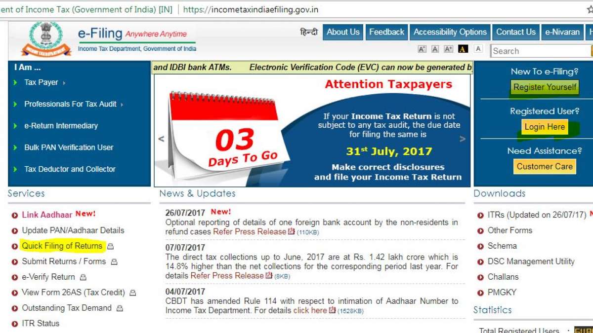 Last Date to file Income Tax Returns not to be extended Last Date to file Income Tax Returns not to be extended