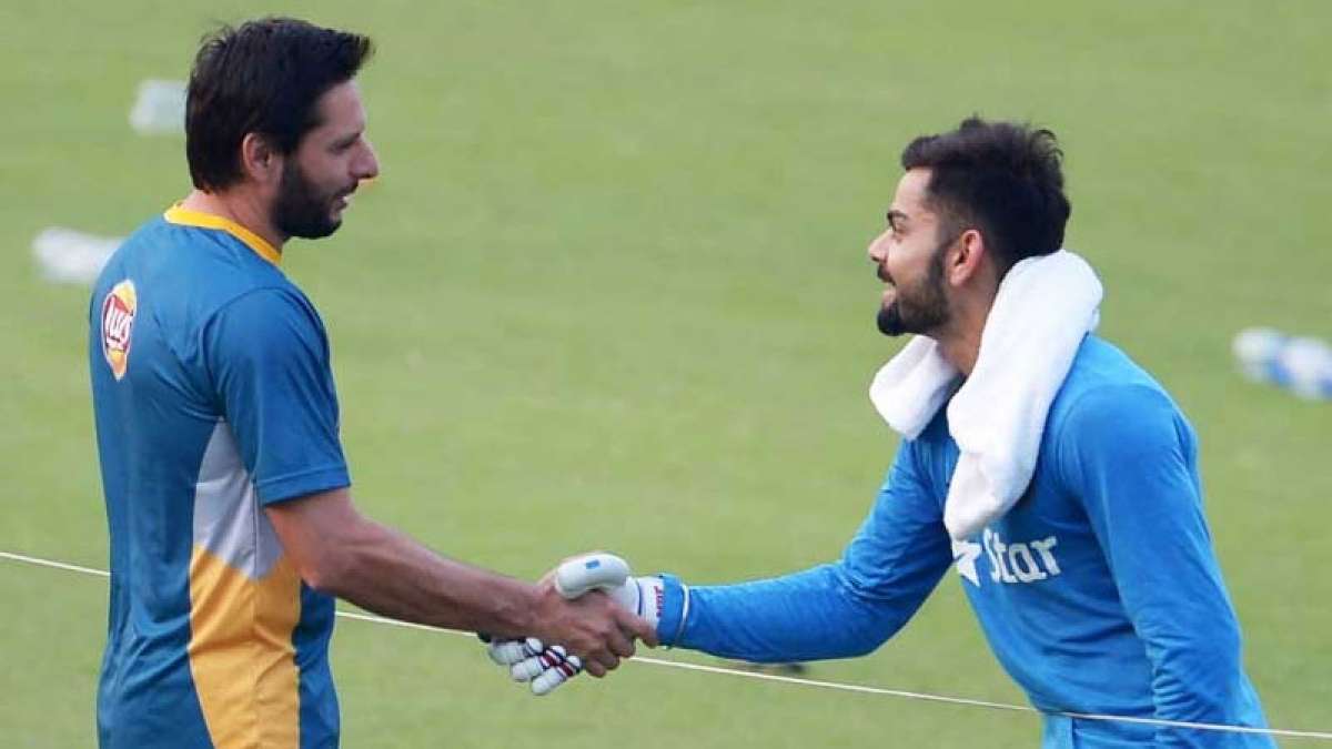 Shahid Afridi with Virat Kohli Shahid Afridi with Virat Kohli