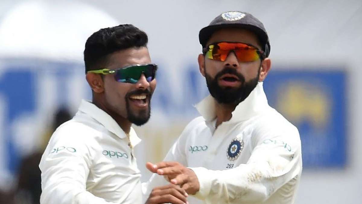 Indian skipper Virat Kohli with Ravindra Jadeja Indian skipper Virat Kohli with Ravindra Jadeja