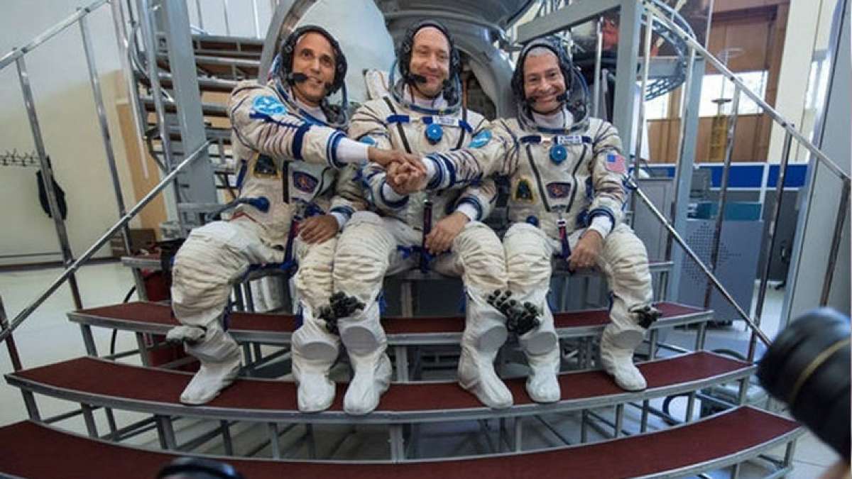 NASA's Mark Vande Hei, Joe Acaba and Alexander Misurkin arrive at ISS NASA's Mark Vande Hei, Joe Acaba and Alexander Misurkin arrive at ISS