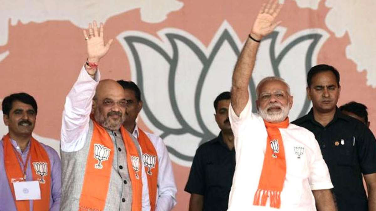 PM Narendra Modi and Amit Shah during a rally PM Narendra Modi and Amit Shah during a rally