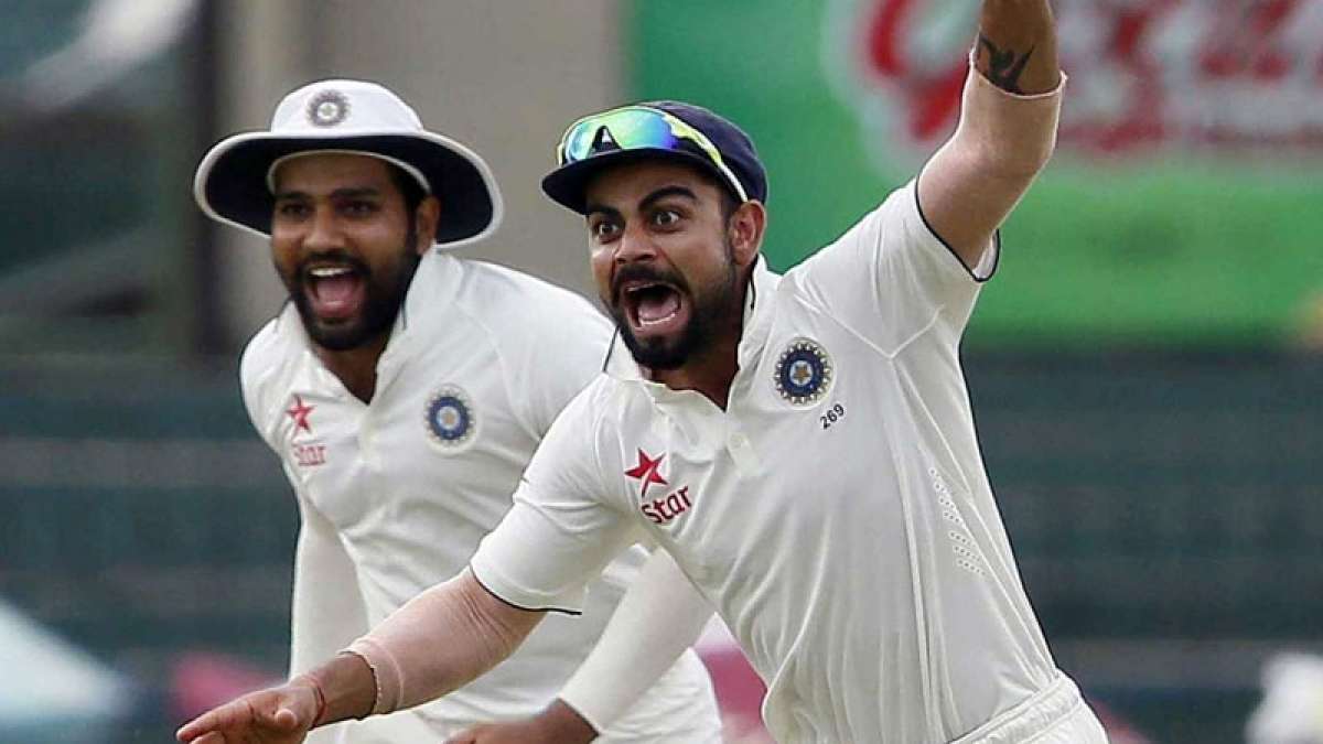 Virat Kohli and Rohit Sharma during a Test match Virat Kohli and Rohit Sharma during a Test match