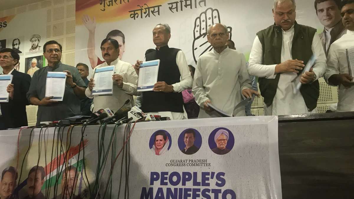 Congress promises loan waiver, Patidar quota in Gujarat poll manifesto Congress promises loan waiver, Patidar quota in Gujarat poll manifesto