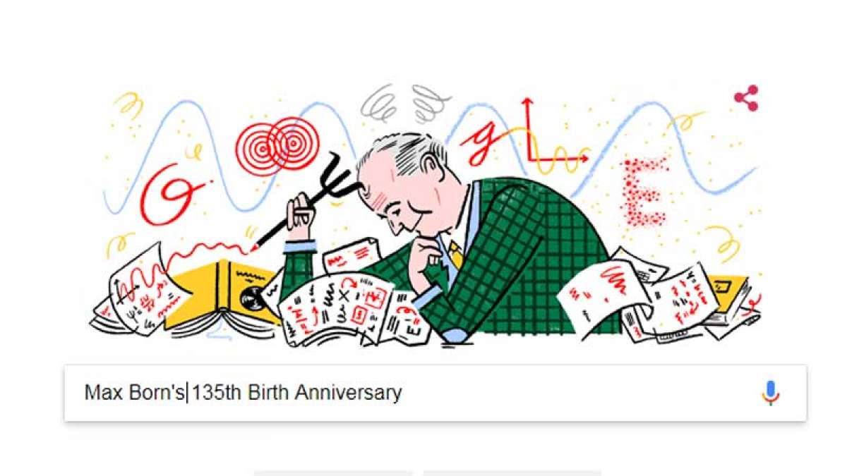 Max Born Google Google Doodle celebrates Max Born's 135th birthday: All you need to knowDoodle: All you need to know about the German physicist Max Born Google Google Doodle celebrates Max Born's 135th birthday: All you need to knowDoodle: All you need to know about the German physicist