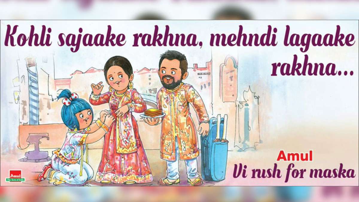 Amul creative ad celebrates Anushka Sharma and Virat Kohli marriage Amul creative ad celebrates Anushka Sharma and Virat Kohli marriage