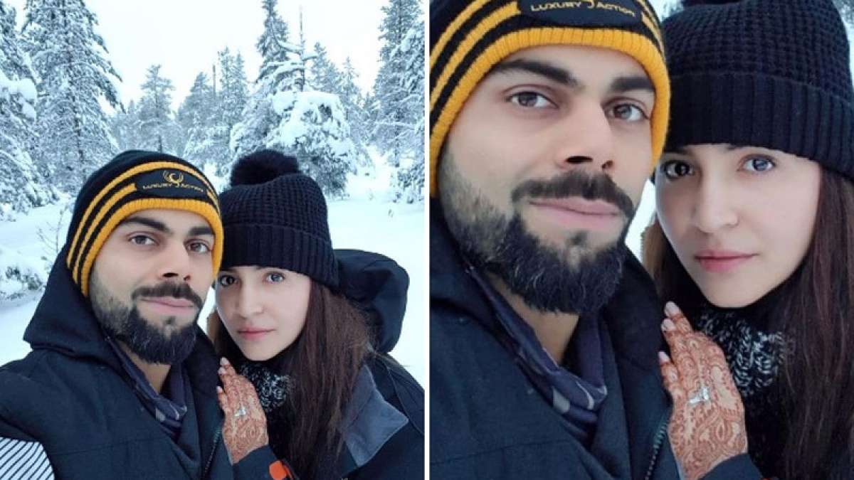 Anushka Sharma and Virat Kohli's pic from their honeymoon trip in snowcapped mountains Anushka Sharma and Virat Kohli's pic from their honeymoon trip in snowcapped mountains