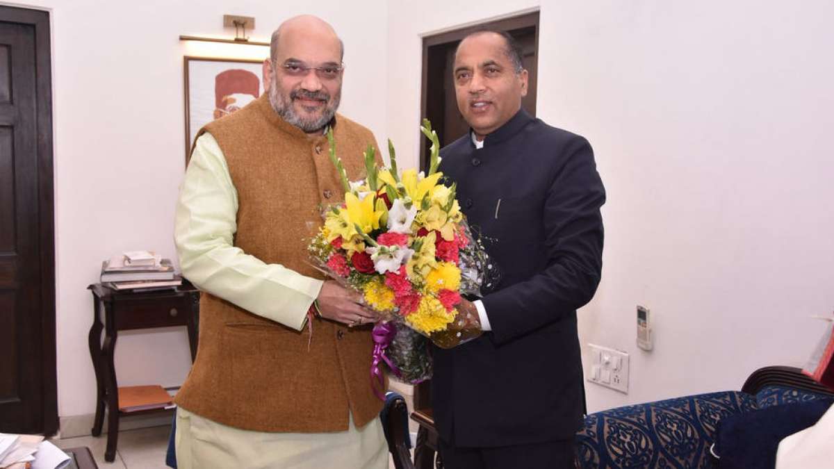 Himachal CM Jai Ram Thakur meets BJP chief Amit Shah Himachal CM Jai Ram Thakur meets BJP chief Amit Shah