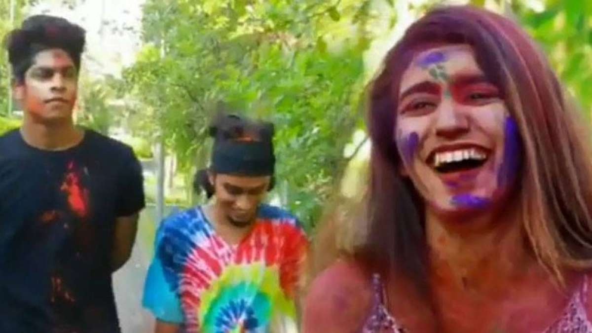 Priya Prakash Varrier's new Holi video trends too Priya Prakash Varrier's new Holi video trends too