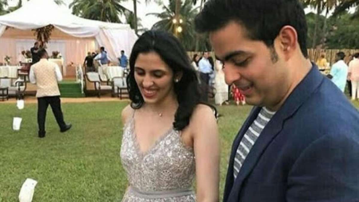 Shloka Mehta with Akash Ambani Shloka Mehta with Akash Ambani