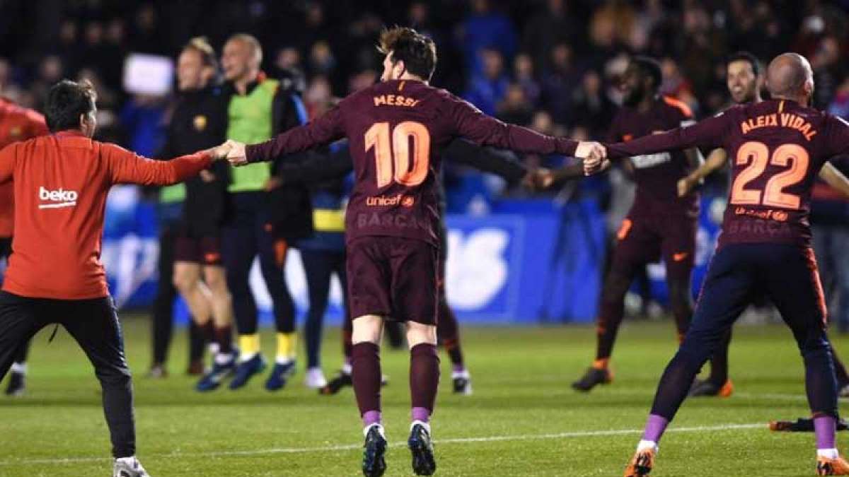 Messi hat-trick helps Barca seal Spanish League title Messi hat-trick helps Barca seal Spanish League title