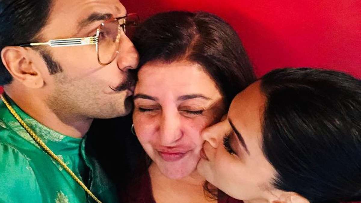 Farah Khan shares pictures with the Deepika Padukone and Ranveer Singh on her Instagram handle Farah Khan shares pictures with the Deepika Padukone and Ranveer Singh on her Instagram handle