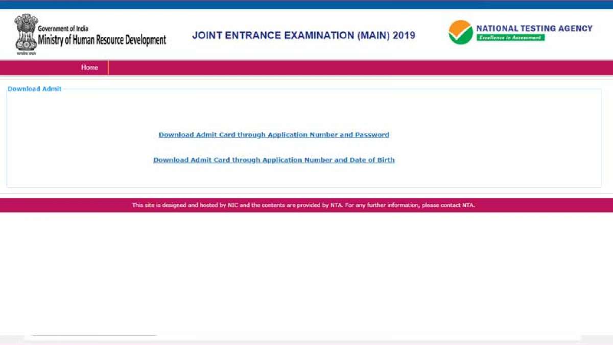 JEE Main Exam 2019 admit card released at jeemain.nic.in; Check how to Download It JEE Main Exam 2019 admit card released at jeemain.nic.in; Check how to Download It