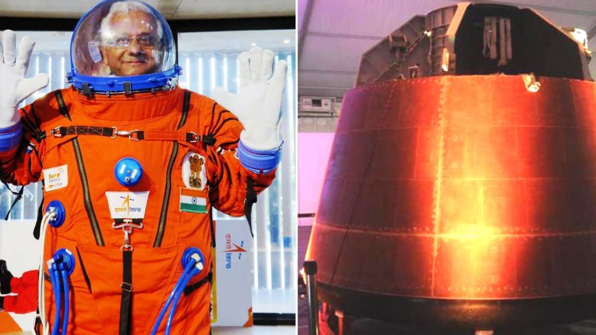 The space suit for Gaganyaan mission has been designed by Sure Safety, a Vadodara-based industrial safety equipment manufacturer The space suit for Gaganyaan mission has been designed by Sure Safety, a Vadodara-based industrial safety equipment manufacturer