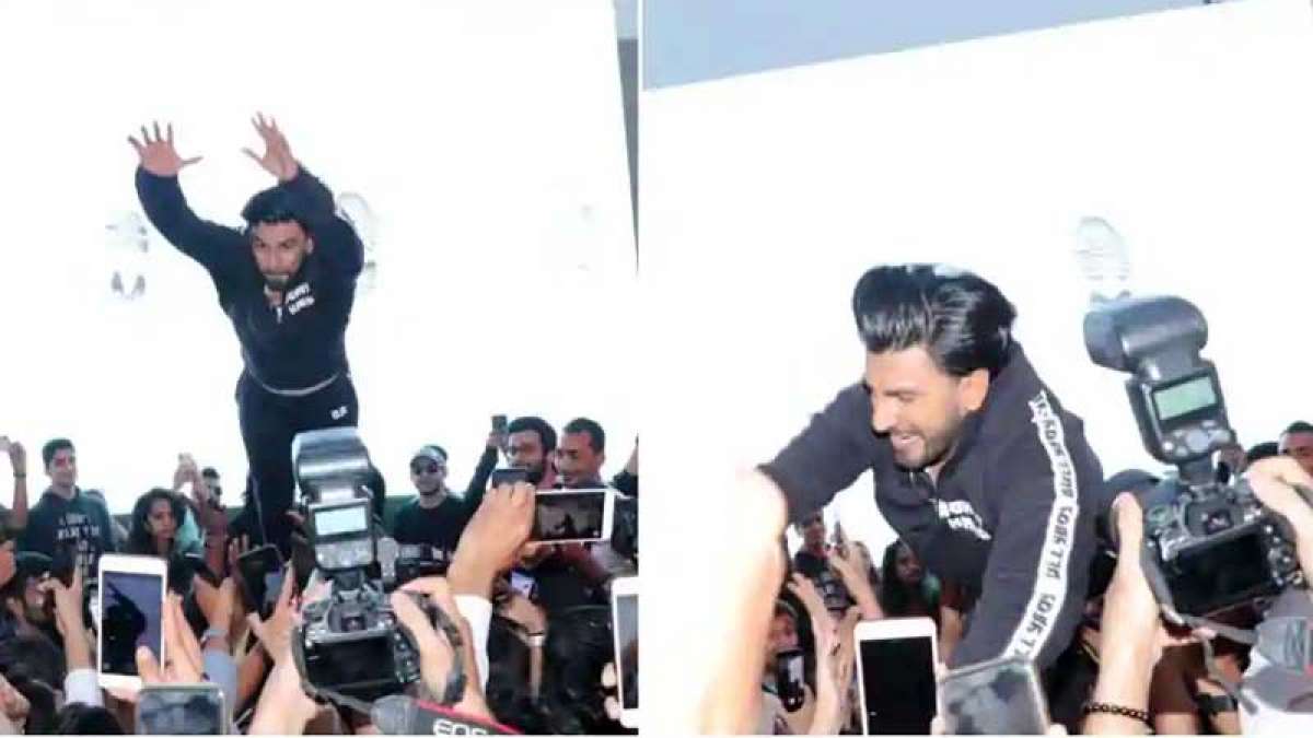 Gully Boy: Ranveer Singh jumps over fans, hurts one Gully Boy: Ranveer Singh jumps over fans, hurts one