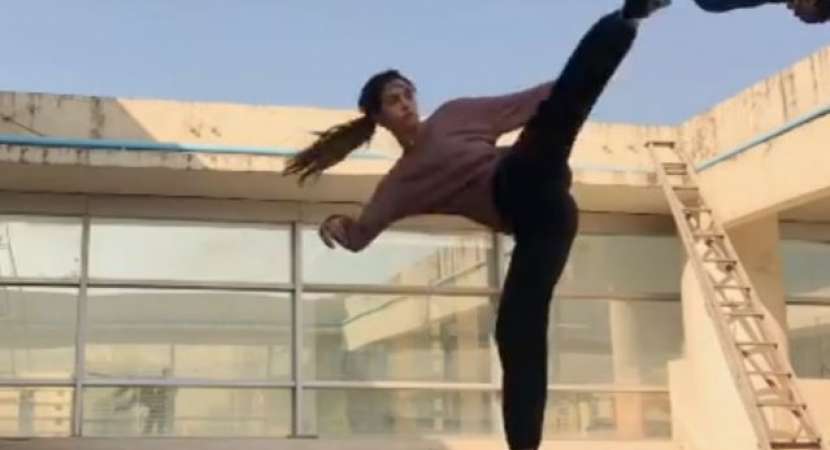Disha Patani's 'slap spin tornado' sets new fitness goals Disha Patani's 'slap spin tornado' sets new fitness goals