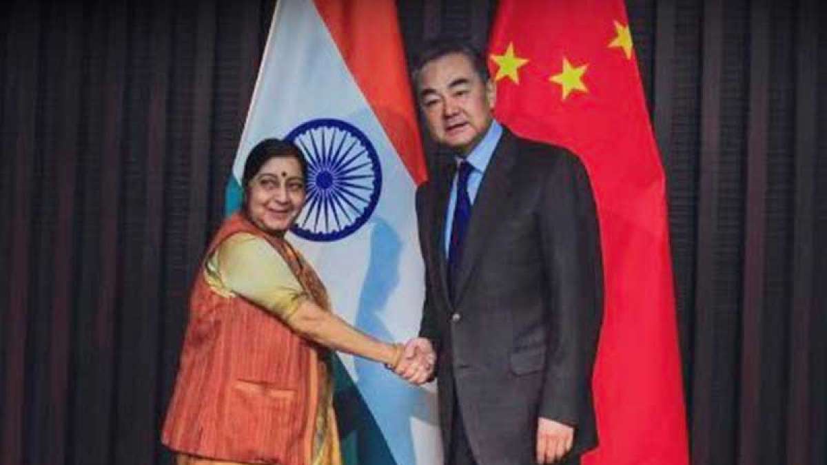 Sushma Swaraj with Wang Yi during her visit to China Sushma Swaraj with Wang Yi during her visit to China