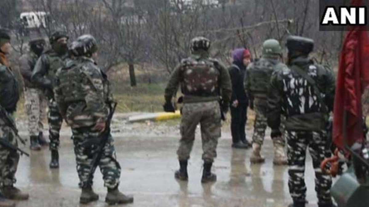 Two terrorists killed in Handwara, encounter underway (Image: ANI Twitter) Two terrorists killed in Handwara, encounter underway (Image: ANI Twitter)