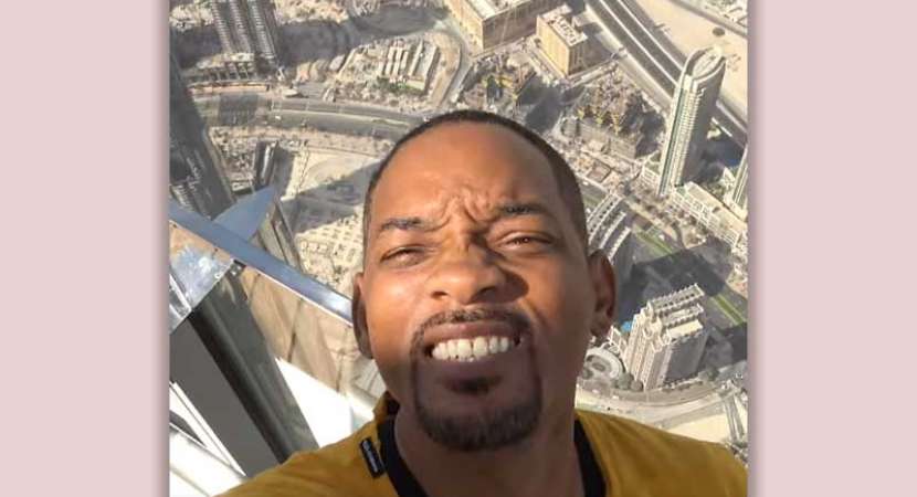 Screenshot from Will Smith's video from Burj Khalifa Screenshot from Will Smith's video from Burj Khalifa