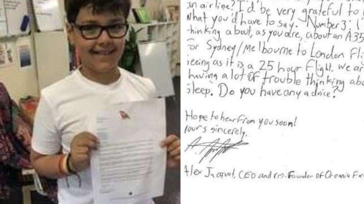 10-year-old-boy plans to start airline; writes letter to Qantas CEO 10-year-old-boy plans to start airline; writes letter to Qantas CEO