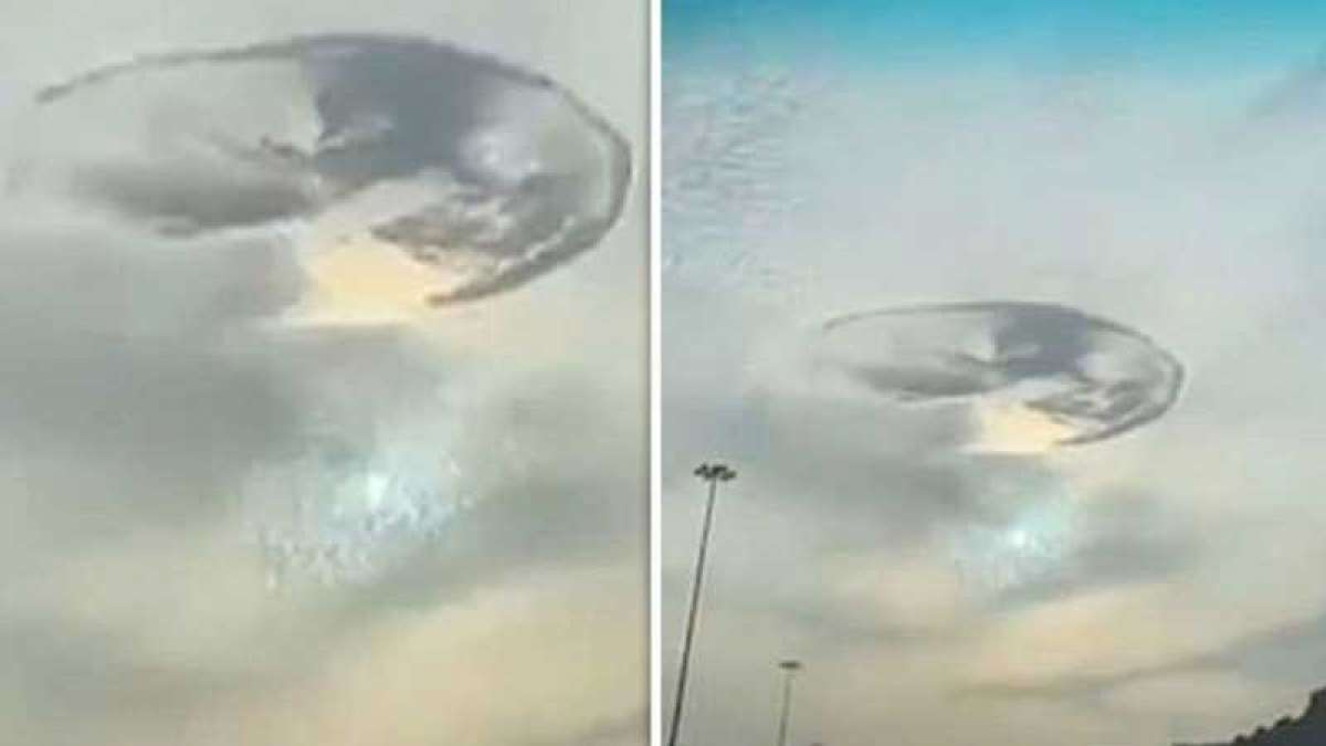 Huge "Whirlpool Hole" in UAE sky puzzles viewers Huge "Whirlpool Hole" in UAE sky puzzles viewers